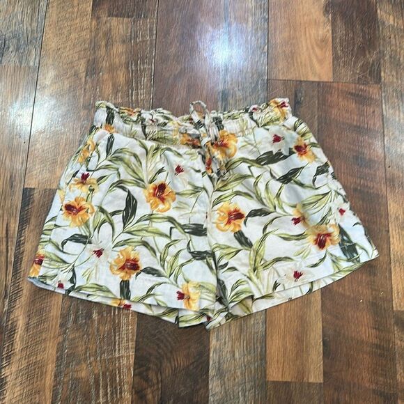 Kensie linen blend shorts S (UBUP1) - Picture 1 of 5